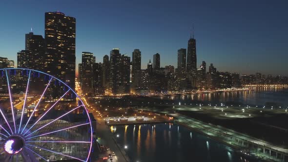 Flying Above the Chicago Navy Pier alt