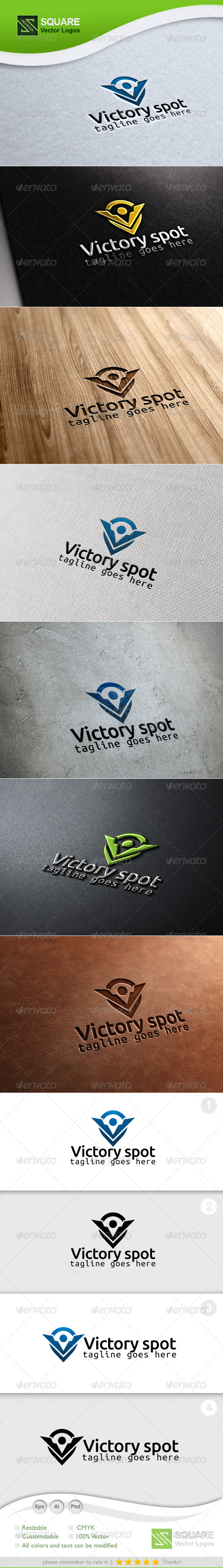 V, Locator Vector Logo Template - Letters Logo Templates