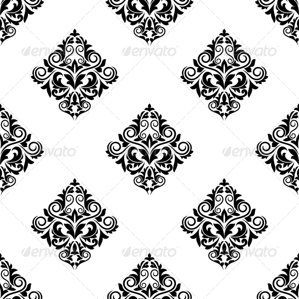 Damask Style Arabesque Seamless Pattern - Patterns Decorative