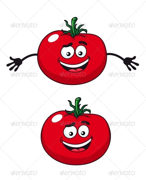 Two Happy Tomatoes - Food Objects
