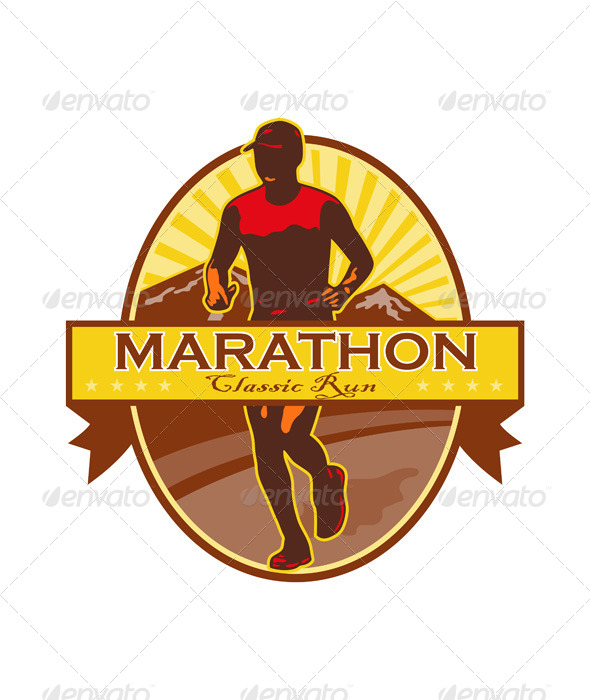 Marathon Classic Run Retro - Sports/Activity Conceptual