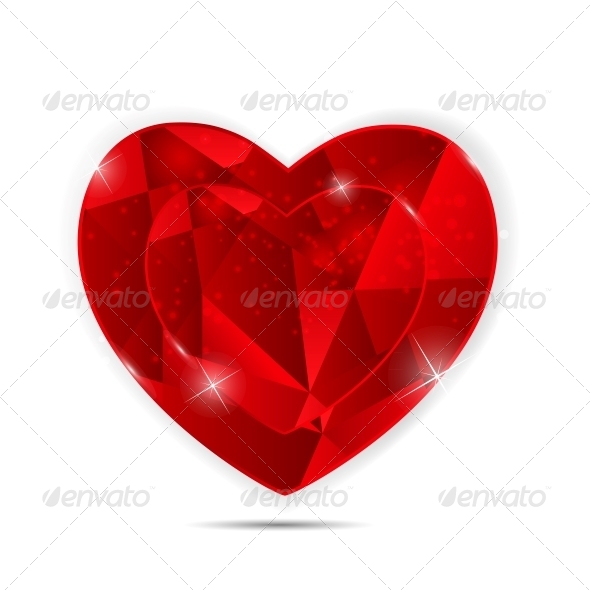 Happy Valentines Day Card with Heart - Web Technology