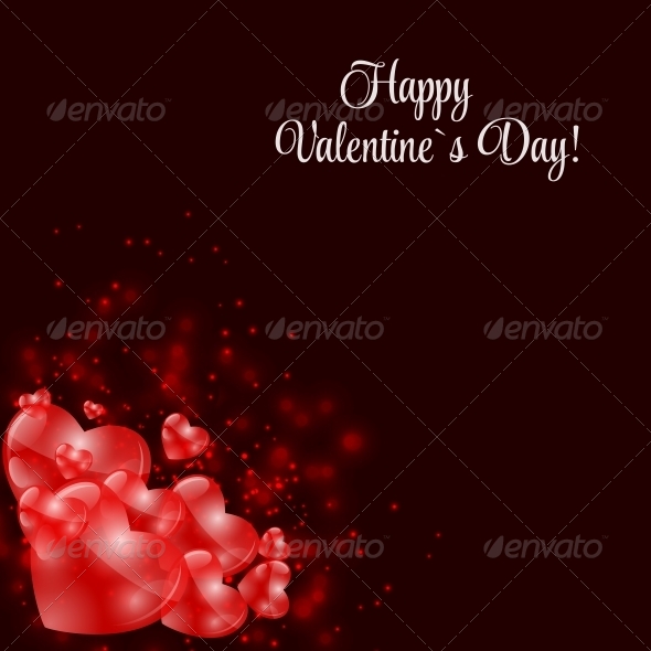 Happy Valentines Day Card with Heart - Valentines Seasons/Holidays