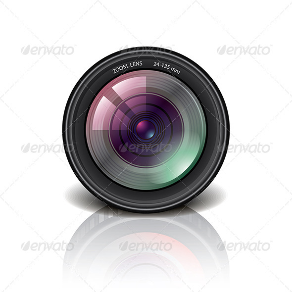 Camera Lens Icon Vector Illustration - Technology Icons