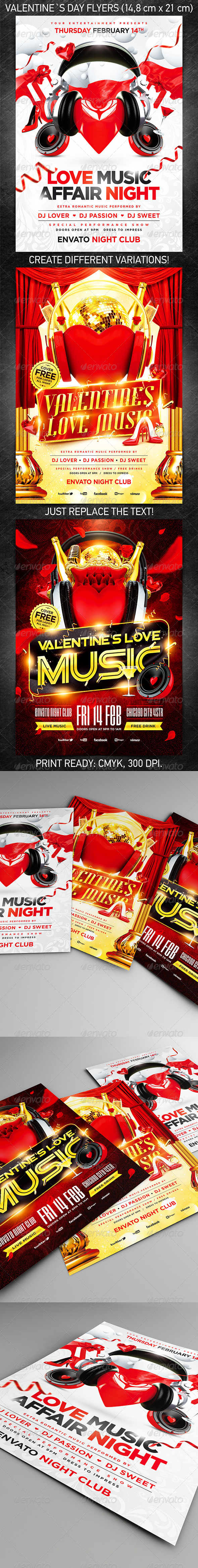 Valentine`s Day party flyer bundle - Holidays Events
