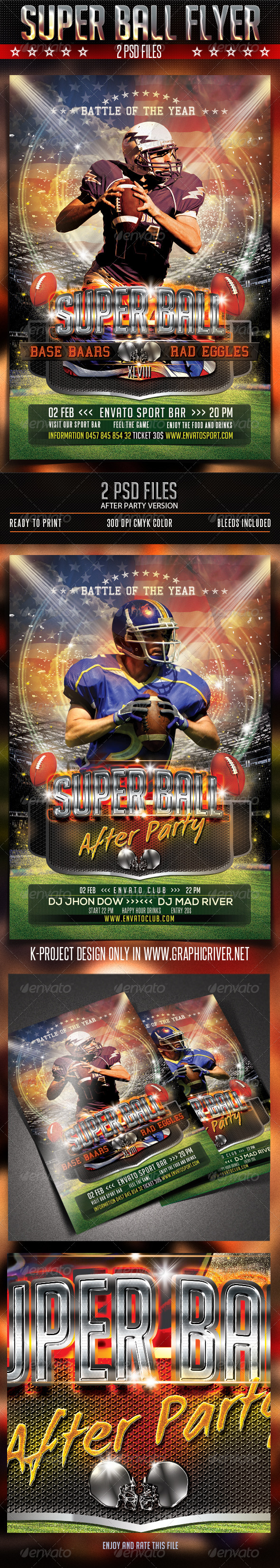Super Ball Flyer - Sports Events