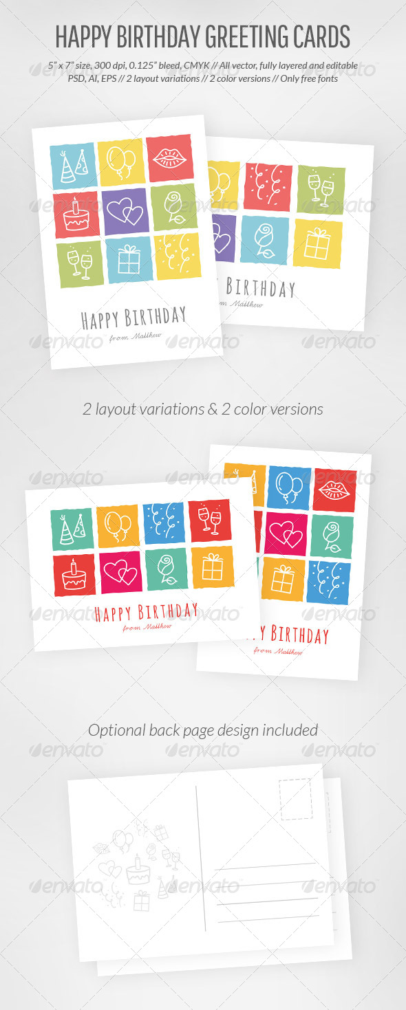 Happy Birthday Greeting Card - Birthday Greeting Cards