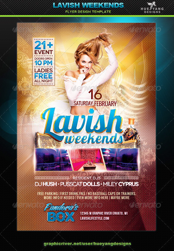 Lavish Weekends Flyer - Clubs & Parties Events