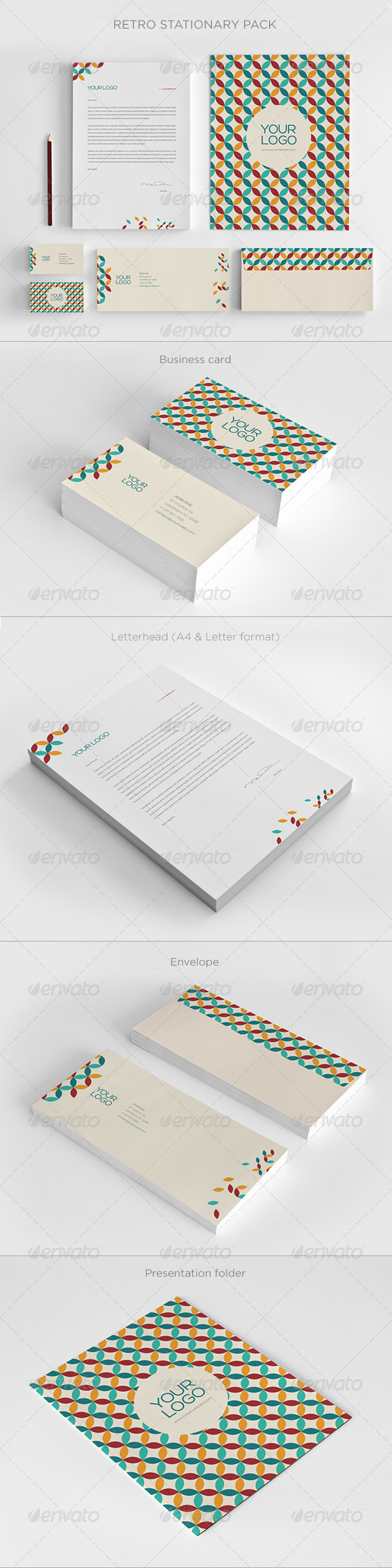 Retro Stationary - Stationery Print Templates
