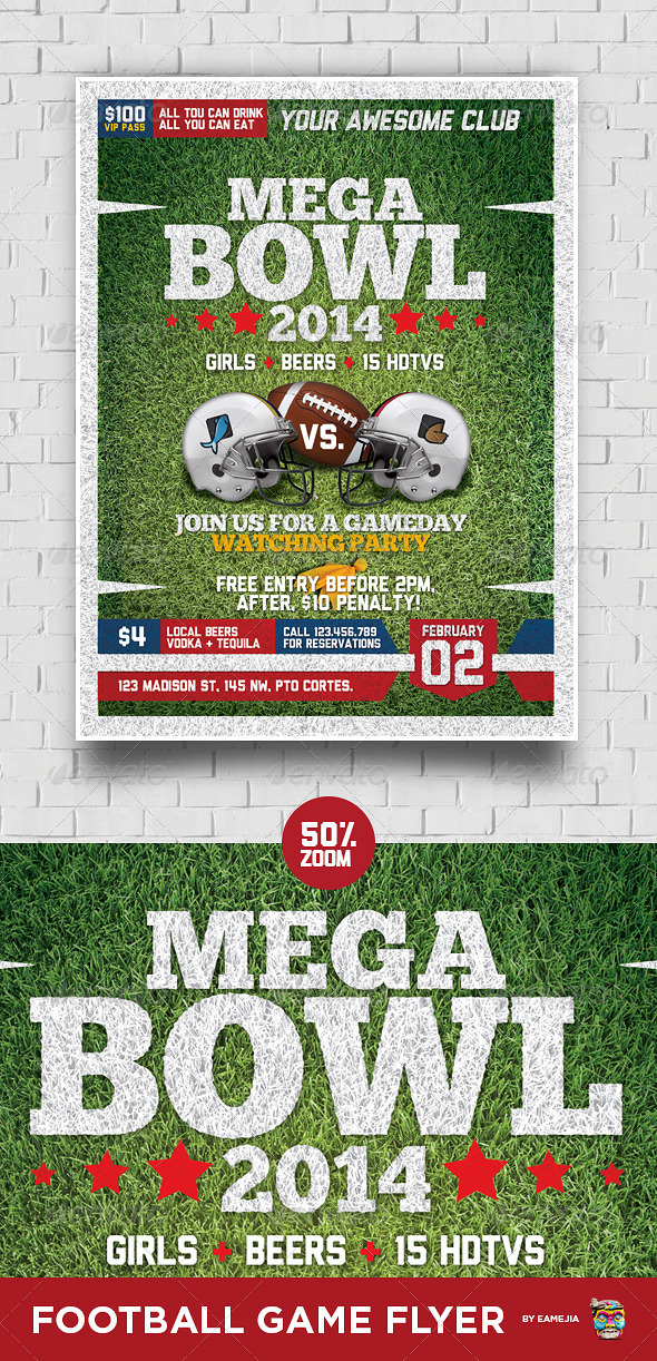 Super Ball Football Flyer - Sports Events