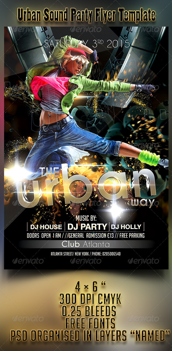 Urban Sound Party Flyer Template - Events Flyers