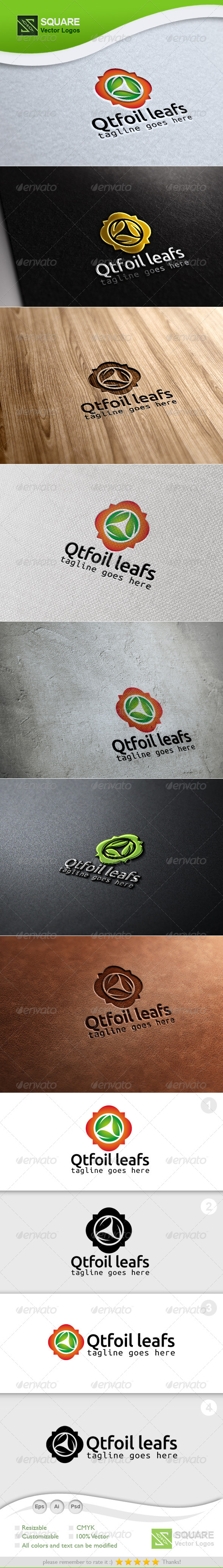 Quatrefoil, Leaf Vector Logo Template - Nature Logo Templates