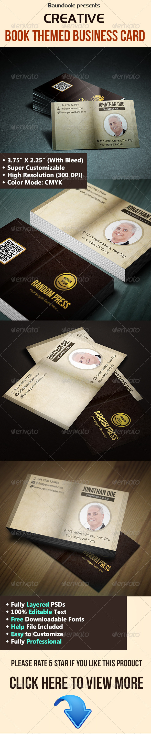 Book Business Card - Real Objects Business Cards