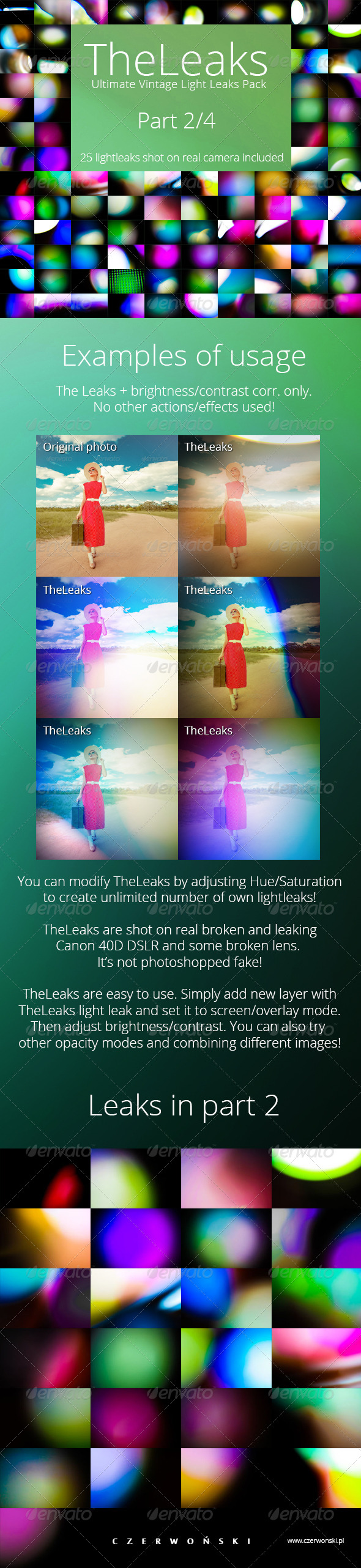 TheLeaks - Ultimate Vintage Light Leaks Pack 2/4 - Backgrounds Decorative