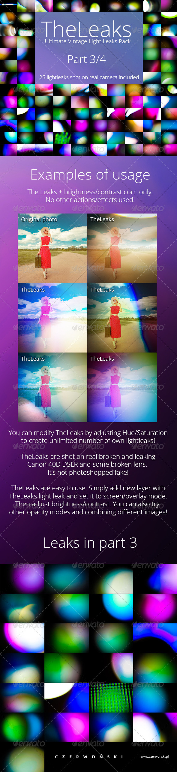 TheLeaks - Ultimate Vintage Light Leaks Pack 3/4 - Backgrounds Decorative