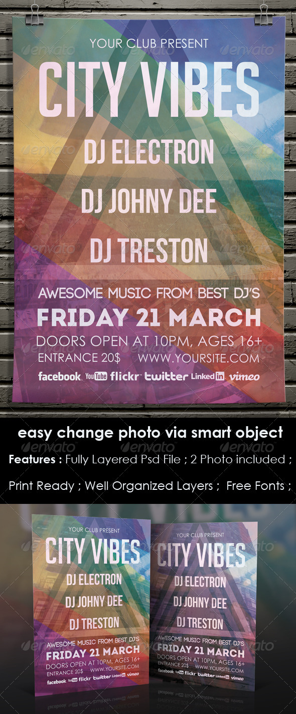 City Vibes Party Flyer - Concerts Events