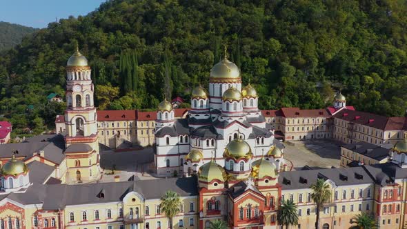 Aerial View of New Athos Monastery in Abkhazia