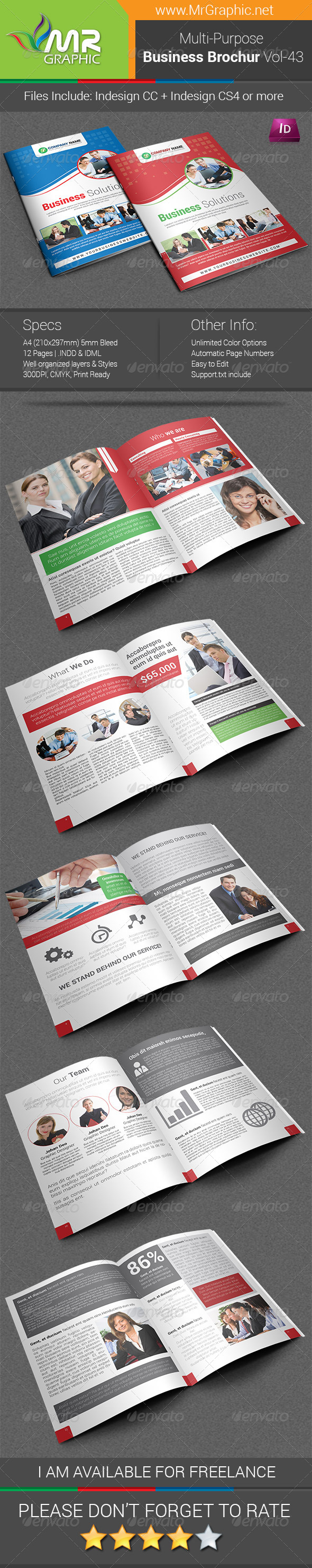 Multipurpose Business Brochure Template Vol-43 - Corporate Brochures