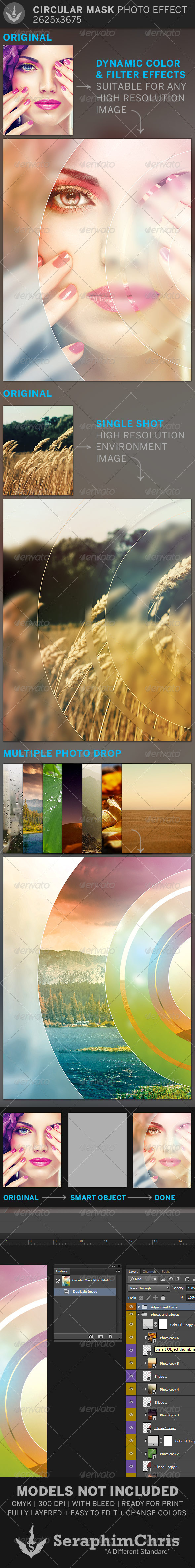 Circular Mask Photo Effect Template - Artistic Photo Templates