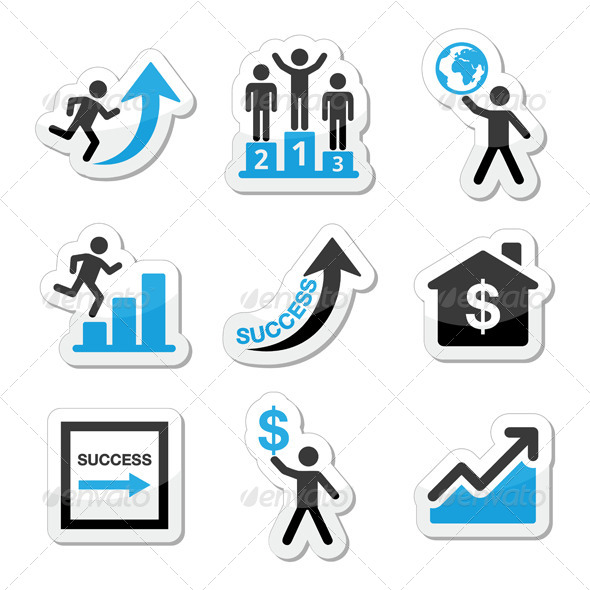 Success in Business and Self Development Set - Concepts Business