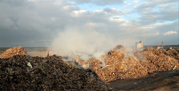 Burning Garbage Dump, Ecological Pollution 6