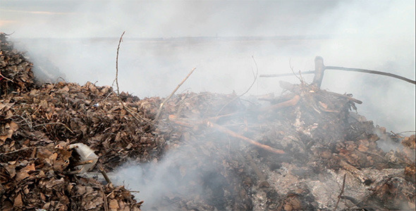 Burning Garbage Dump, Ecological Pollution 7