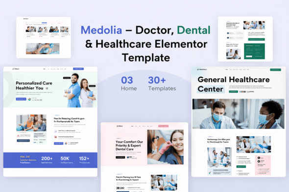 Medolia – Doctor Dental & Healthcare Elementor Template Kit