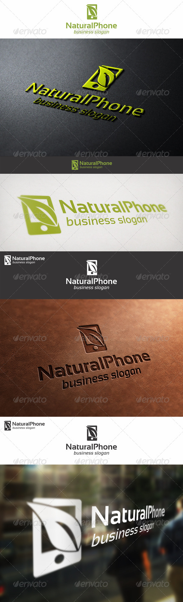 Natural Phone - Eco Mobile Logo - Objects Logo Templates