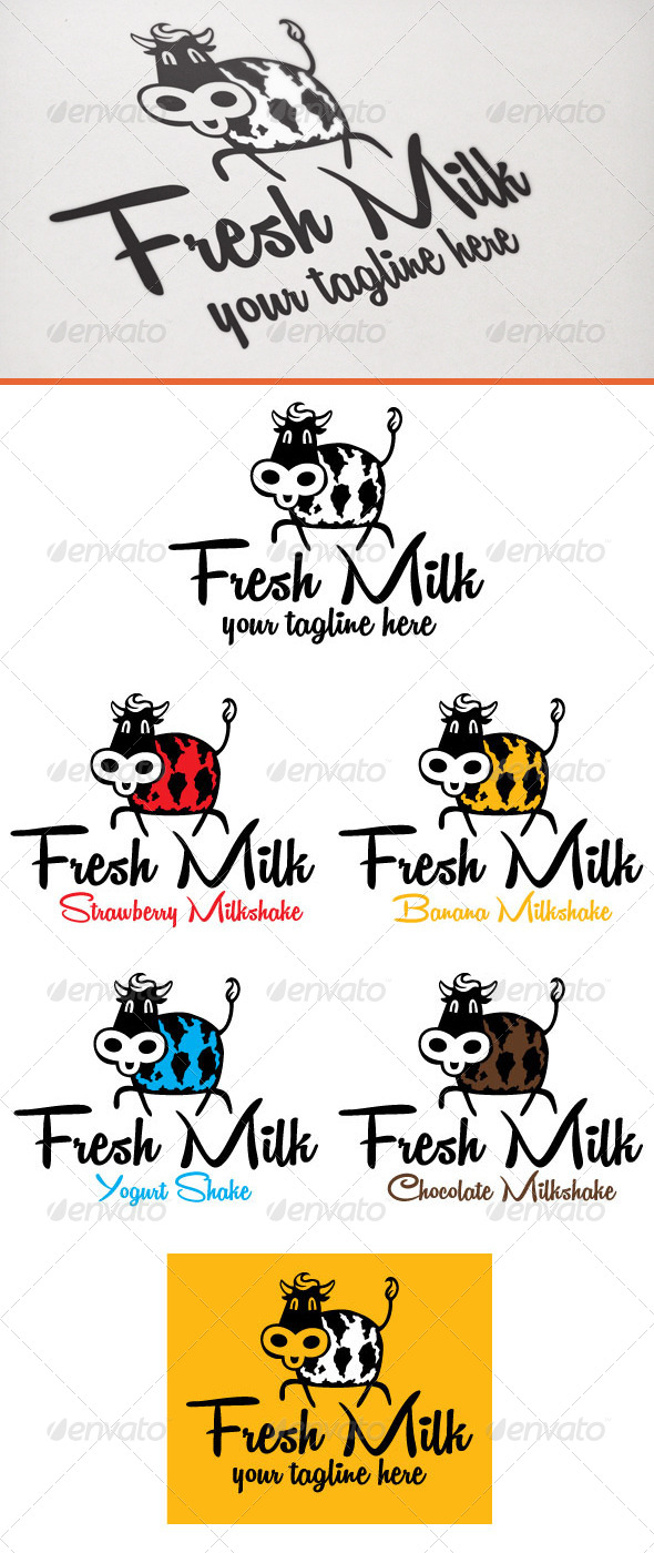 Fresh milk - Animals Logo Templates