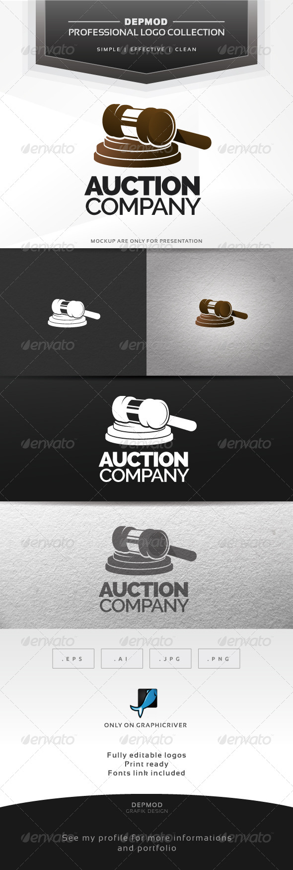 Auction Company Logo - Objects Logo Templates
