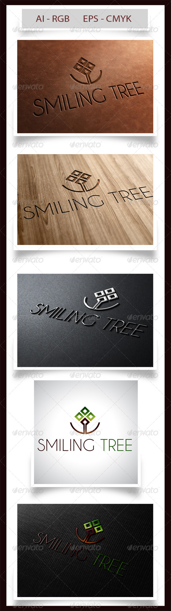 Smiling Tree - Nature Logo Templates