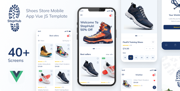 StepHub – Vue 3 Shoes Store & eCommerce Template