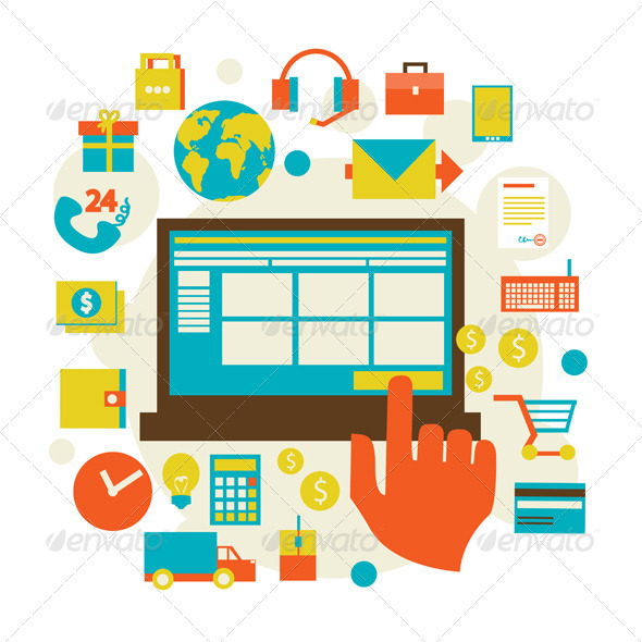 E-Commerce and Shopping Icons - Web Technology