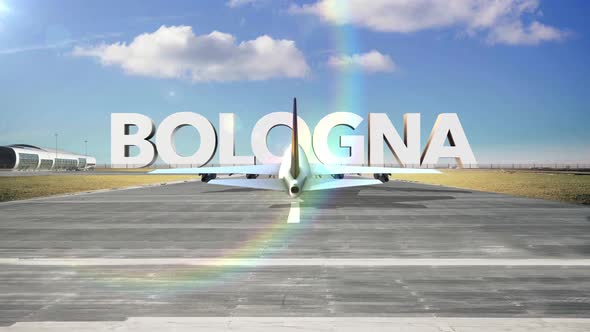 Commercial Airplane Landing Capitals And Cities Bologna