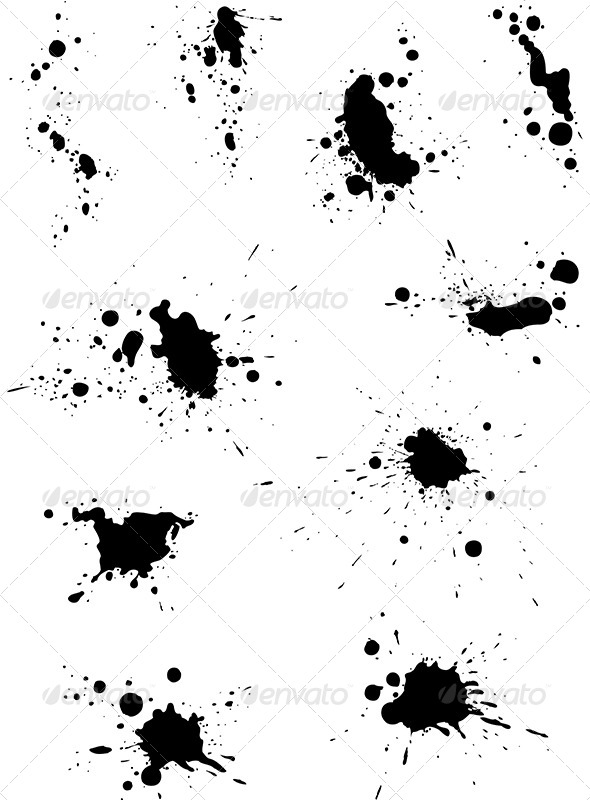 Set of Ink Blots - Miscellaneous Vectors