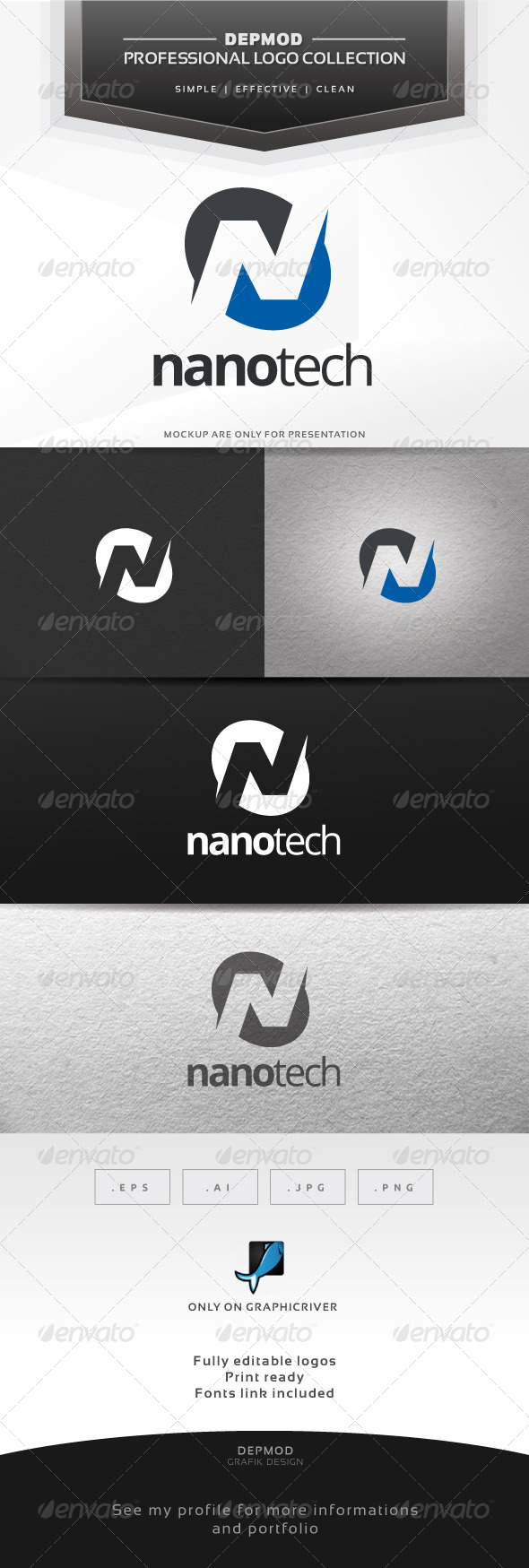 Nano Tech Logo - Letters Logo Templates