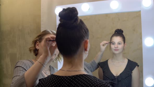 Makeup Artist Working