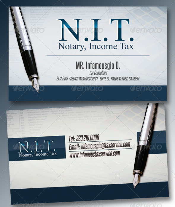 Income Tax 3 - Business Cards Print Templates