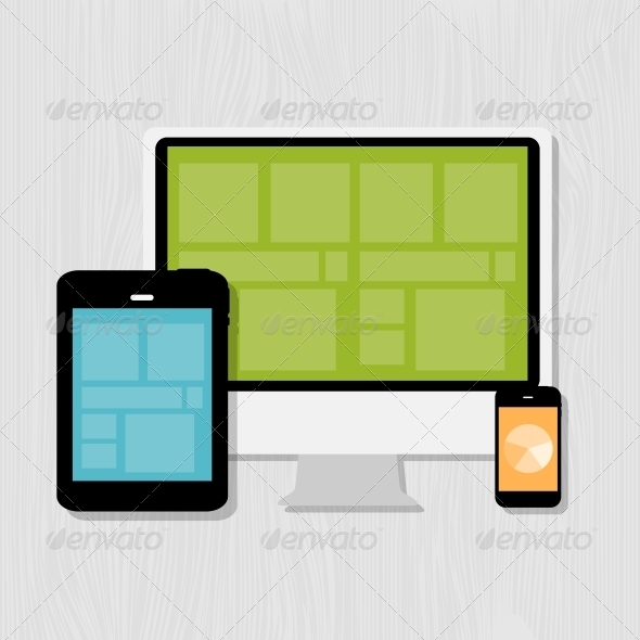 Computing Concept on Different Electronic Devices - Web Technology