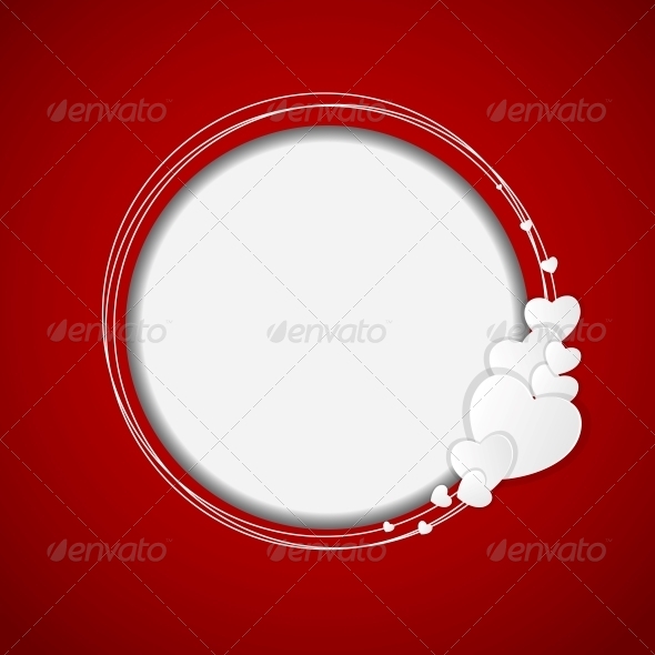 Happy Valentines Day Card with Heart. Vector Illustration - Valentines Seasons/Holidays