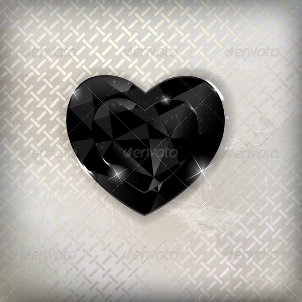 Happy Valentines Day Card with Heart. Vector Illustration - Valentines Seasons/Holidays
