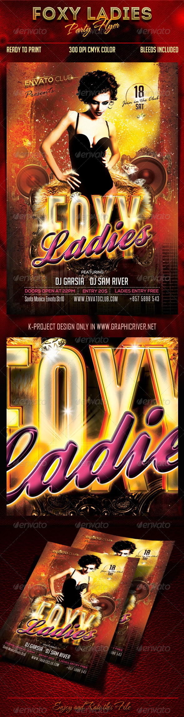 Foxy Ladies Party Flyer - Clubs & Parties Events