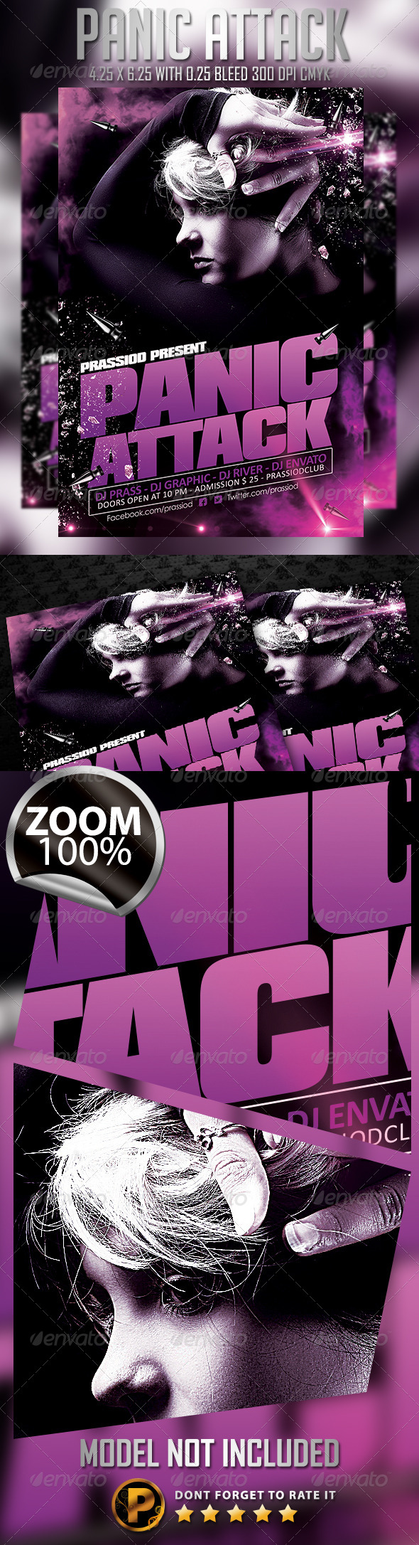 Panic Attack Flyer Template - Clubs & Parties Events