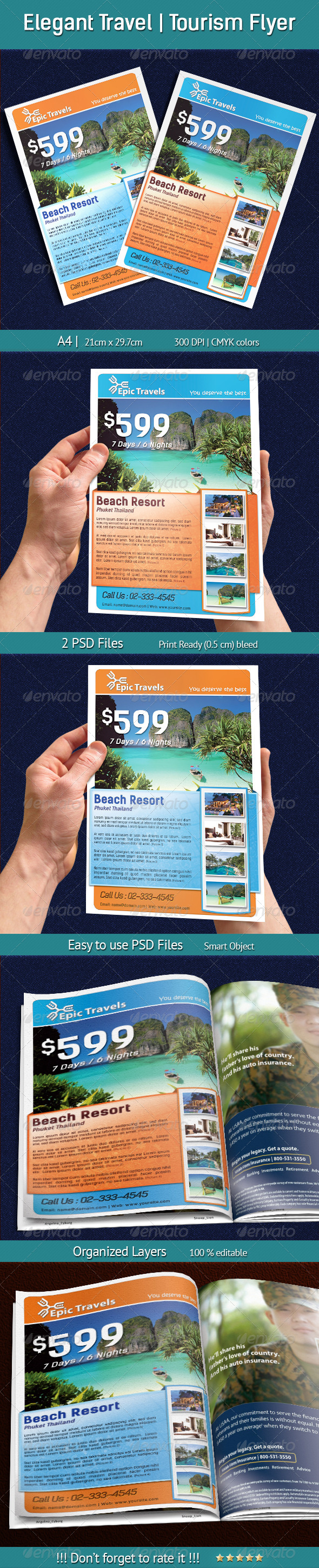Elegant Travel | Tourism Flyer - Holiday Greeting Cards