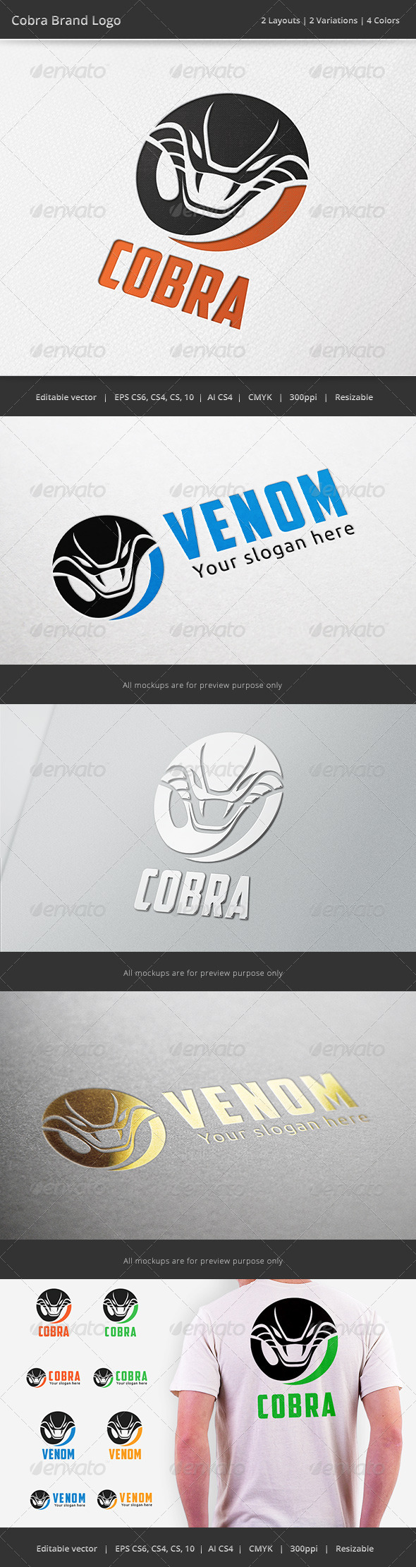 Cobra Snake Logo - Animals Logo Templates