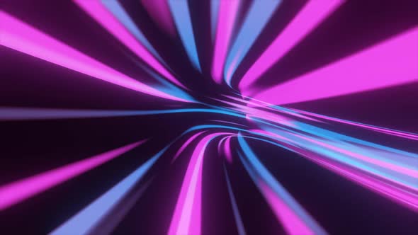Travel inside a 3d artistic wormhole tunnel. 3d render illustration
