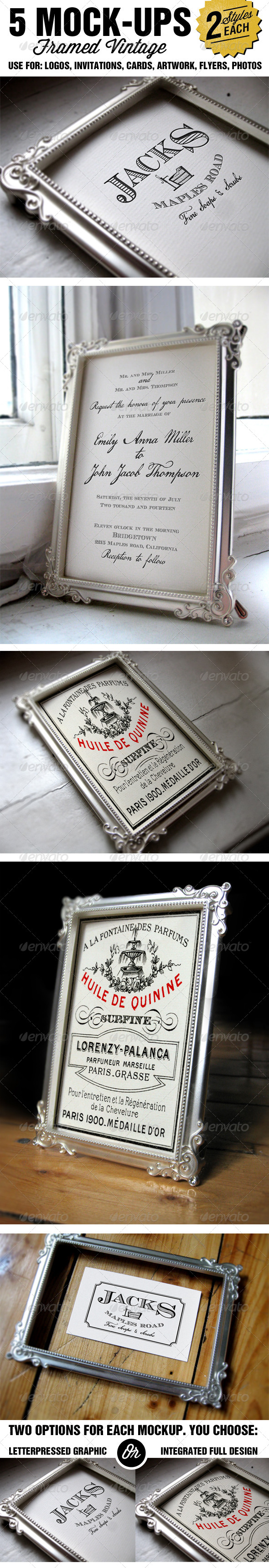 Framed Mockup - Logo Product Mock-Ups