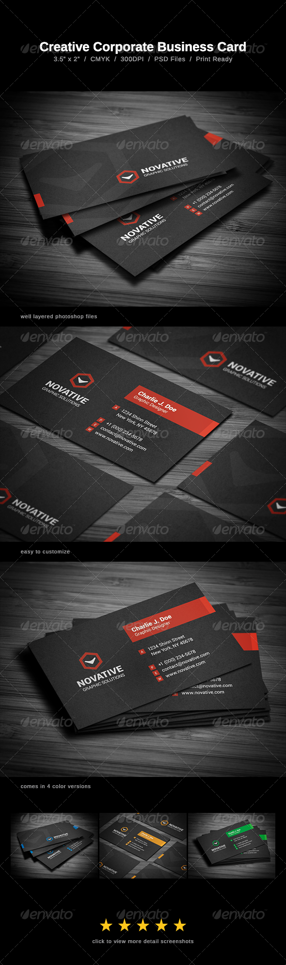 Creative Corporate Business Card - Business Cards Print Templates