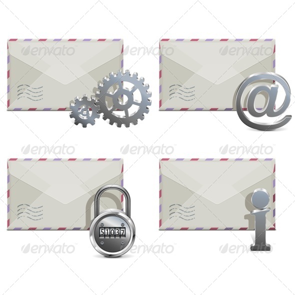 Vector Mail Icons - Web Technology
