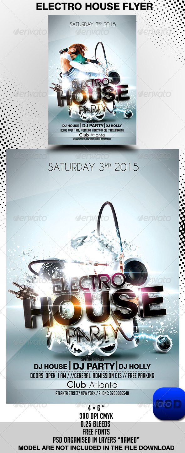 Electro House Flyer Template - Events Flyers